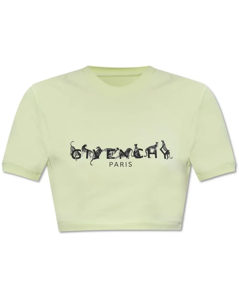 Givenchy T-Shirt mit Logo-Print - Grün Grün