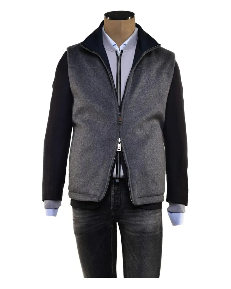Kiton Wendbare Weste aus Kaschmir - Grau Grau