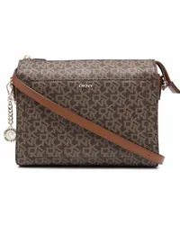 DKNY Umhängetasche mit Monogramm-Print Braun