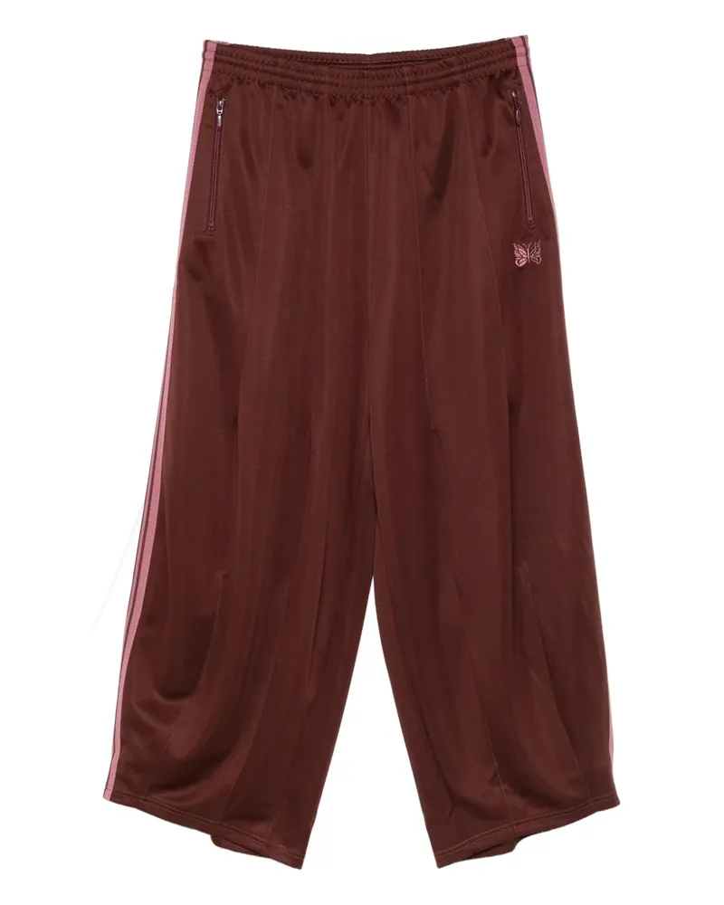 NEEDLES stripe zip trousers - Braun Braun