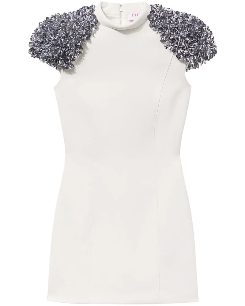 Emilio Pucci Minikleid mit Pailletten - Weiß Weiß