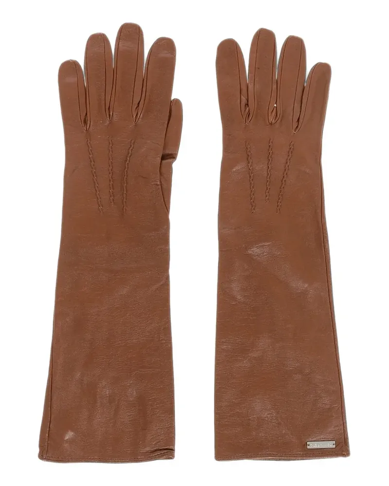Dsquared2 Opera leather gloves - Braun Braun