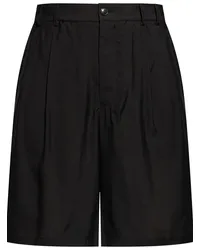 Giorgio Armani Bermudas mit weitem Bein Schwarz