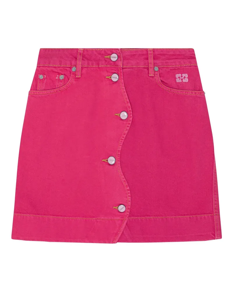 Ganni Geknöpfter Jeansrock - Rosa Rosa