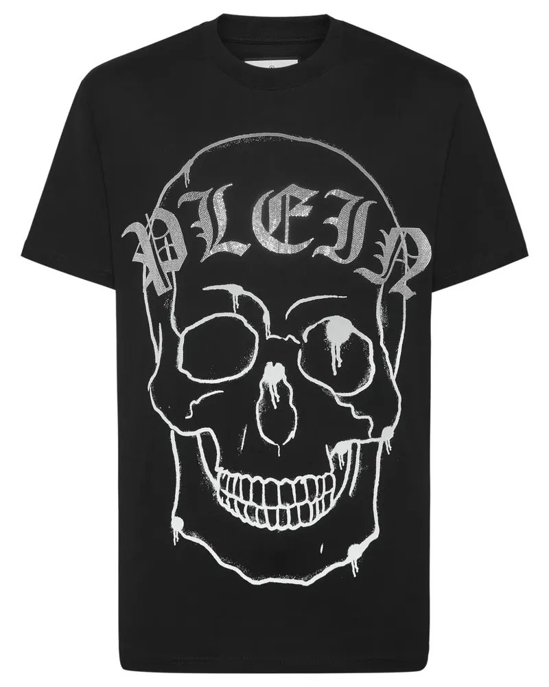 Philipp Plein T-Shirt mit Totenkopf-Print - Schwarz Schwarz