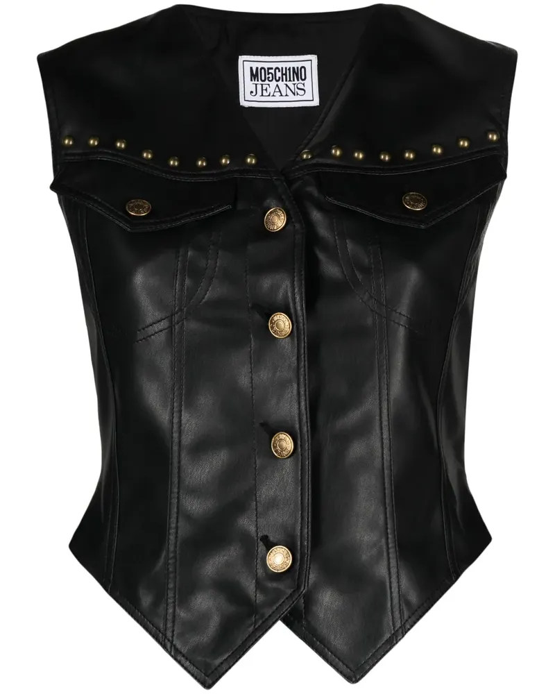 Moschino Weste mit rundem Ausschnitt - Schwarz Schwarz