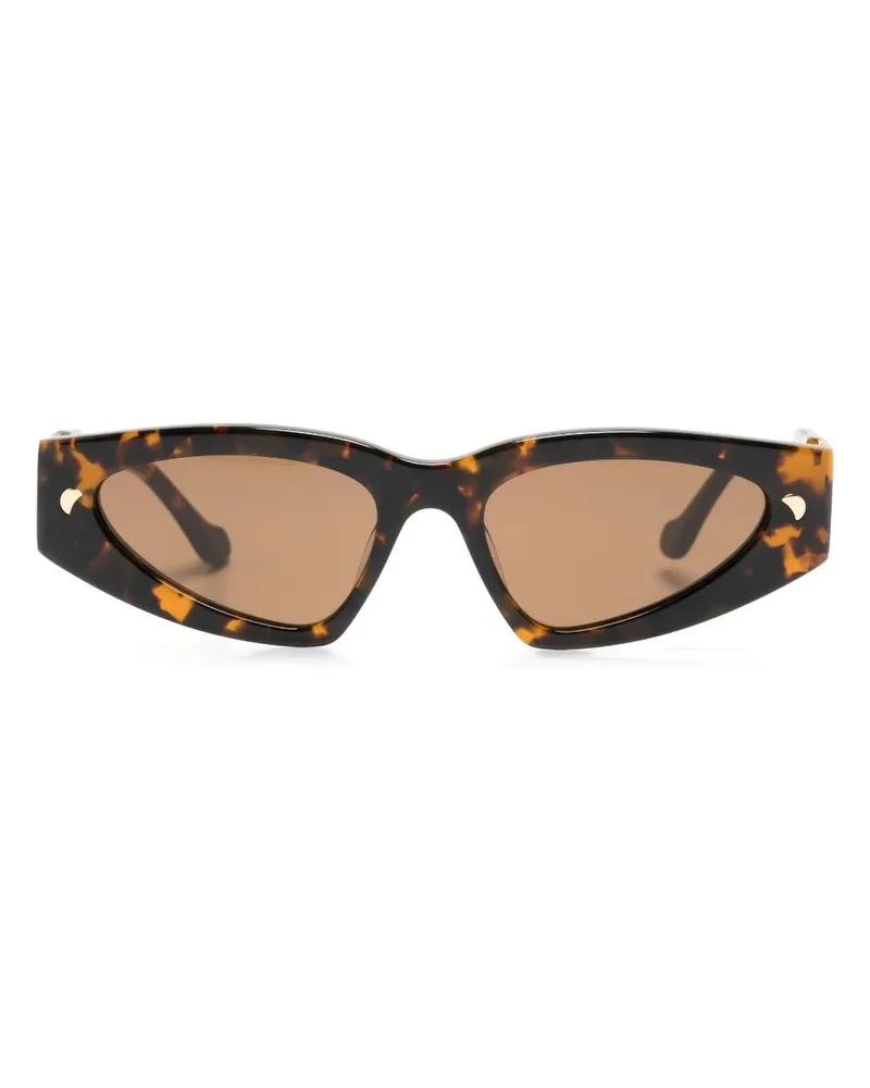 Nanushka Sonnenbrille mit Cat-Eye-Gestell - Braun Braun
