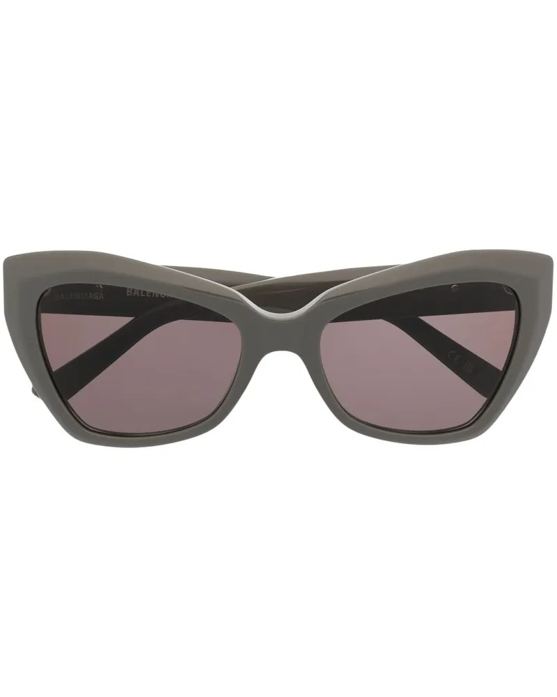 Balenciaga Cat-Eye-Sonnenbrille mit Logo - Grau Grau
