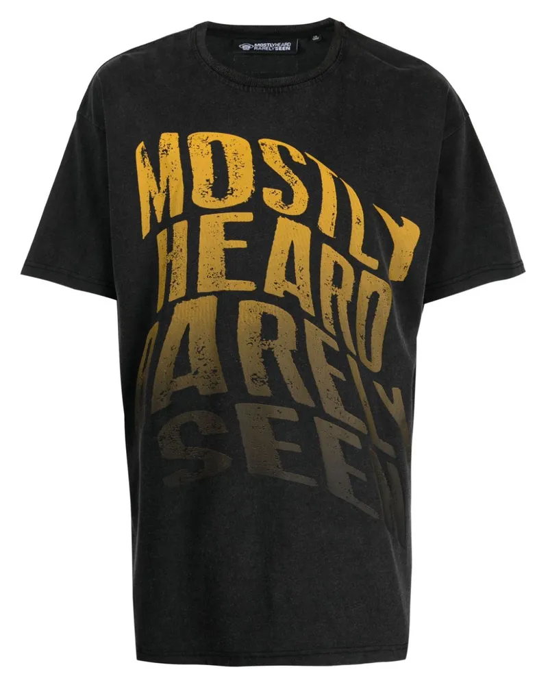 Mostly Heard Rarely Seen Faded Warped T-Shirt - Schwarz Schwarz