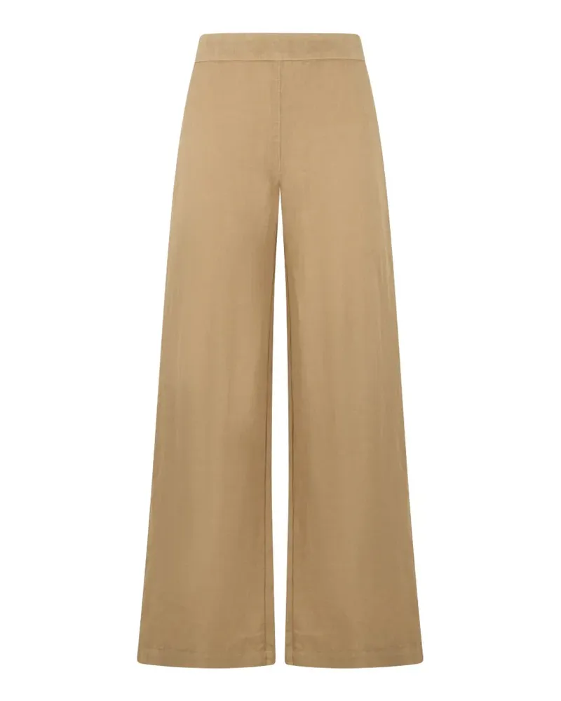 120% Lino linen wide-leg trousers - Nude Nude