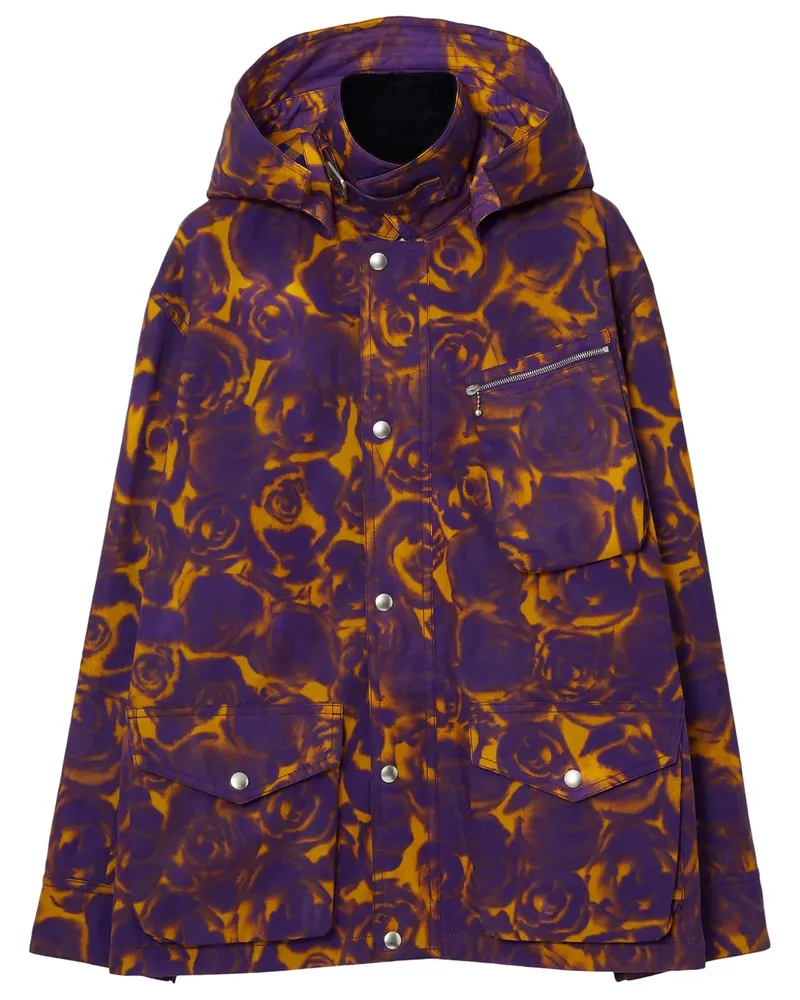 Burberry Kapuzenjacke mit Rosen-Print - Violett Violett