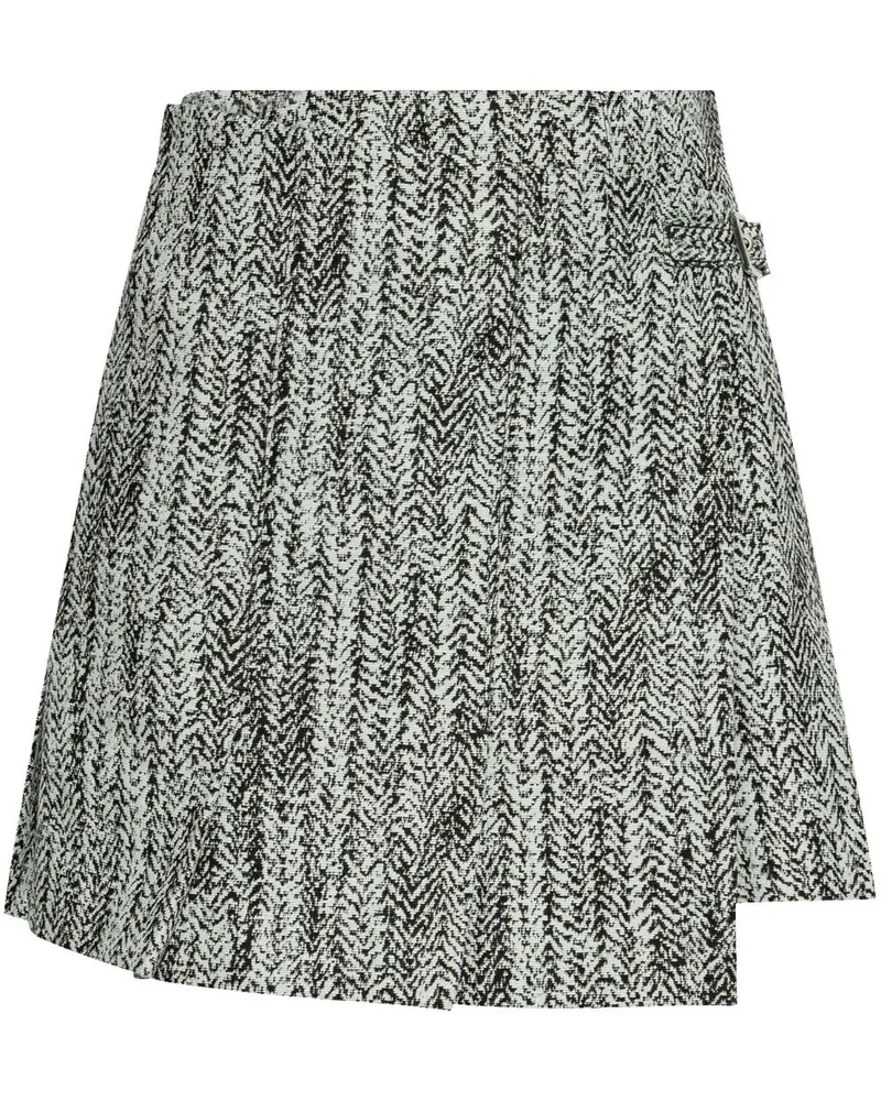 Ganni Tweed-Minirock - Grau Grau