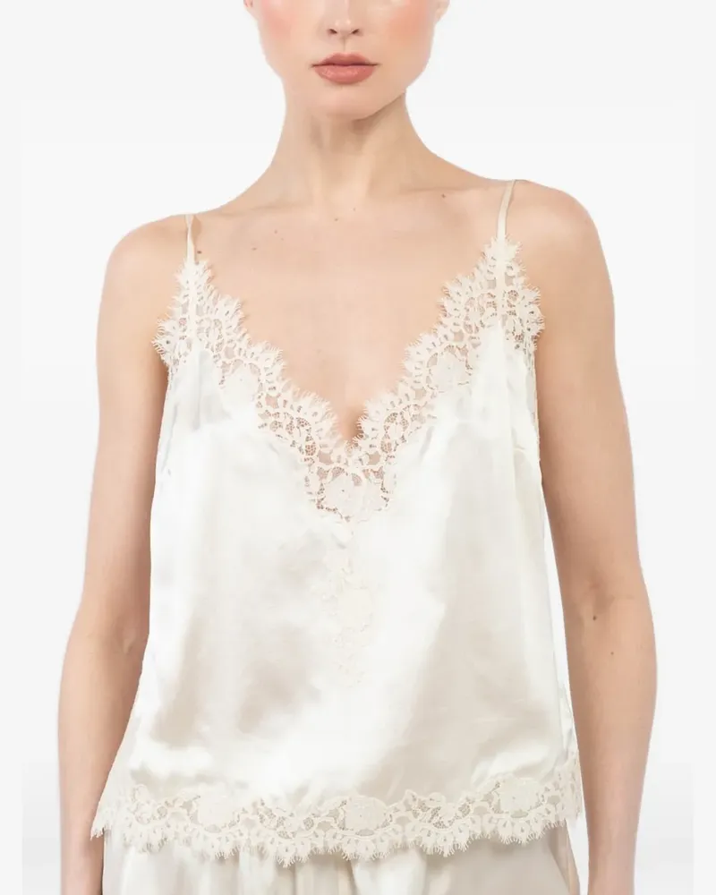 DÔEN Top mit Spitze - Nude Nude