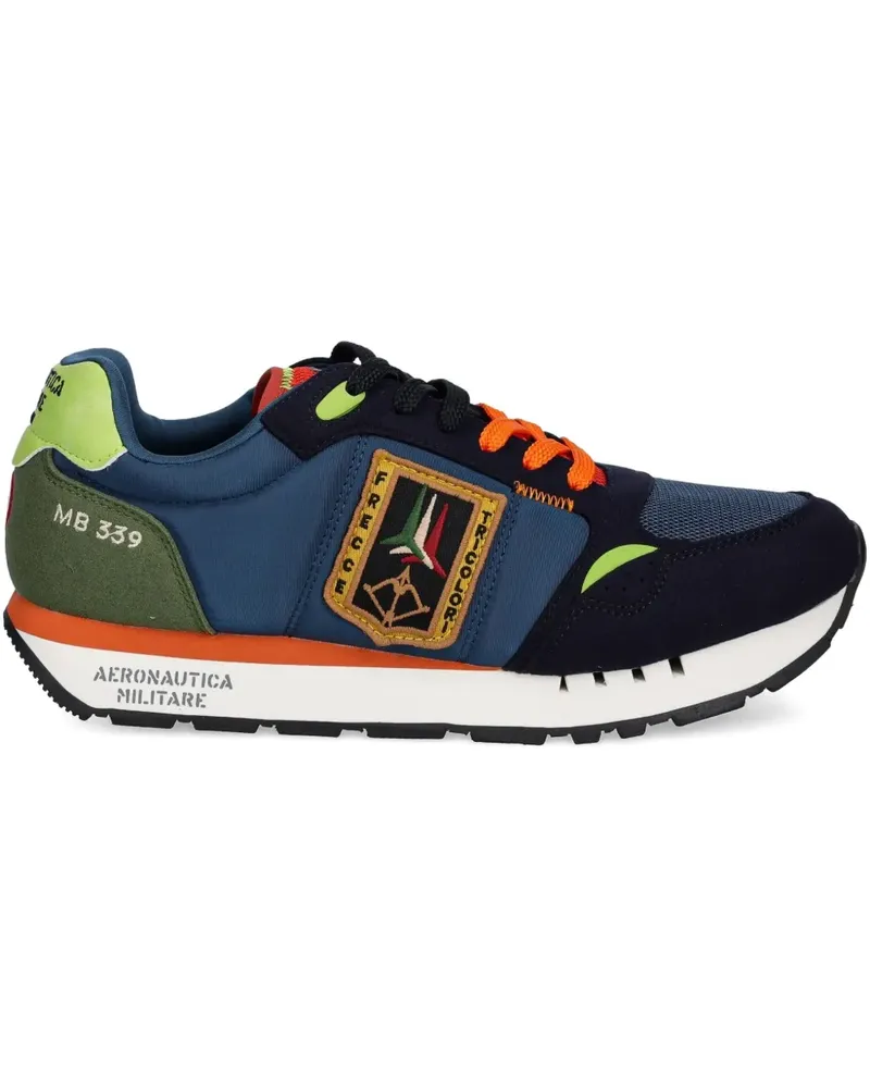 Aeronautica Militare Lauf-Sneakers mit Patch-Stickerei - Blau Blau