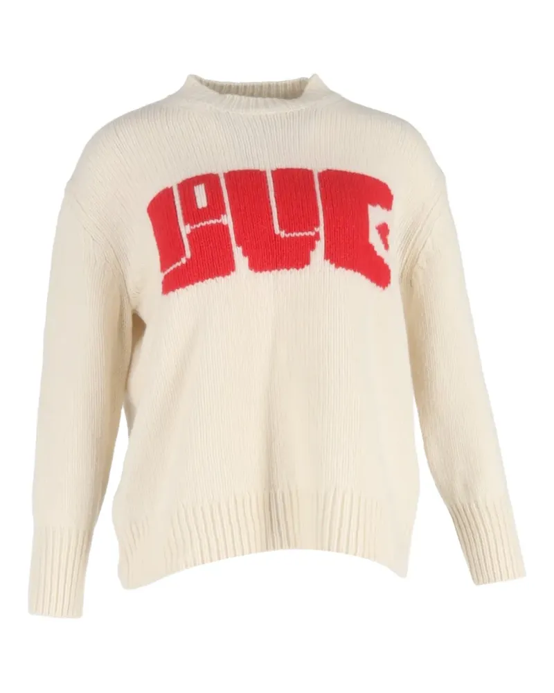 Sandro ribbed-trim sweater - Weiß Weiß