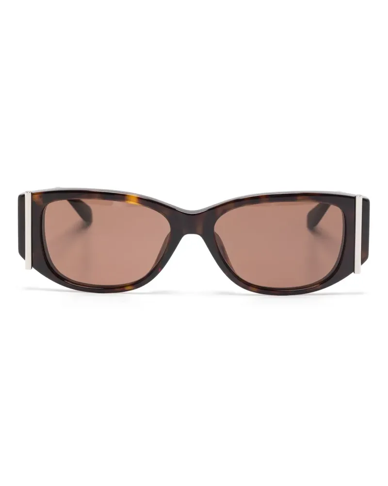 Alexander McQueen Sonnenbrille mit ovalem Gestell - Braun Braun
