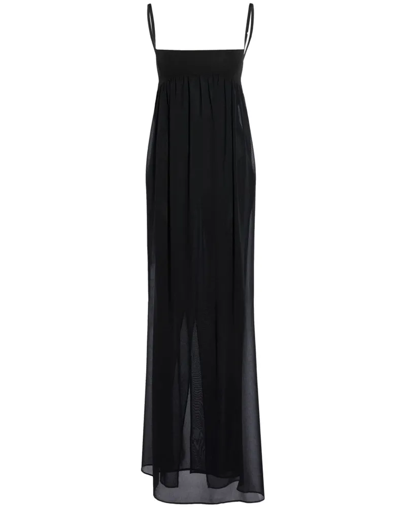 Jacquemus La Robe Peplo Maxikleid - Schwarz Schwarz
