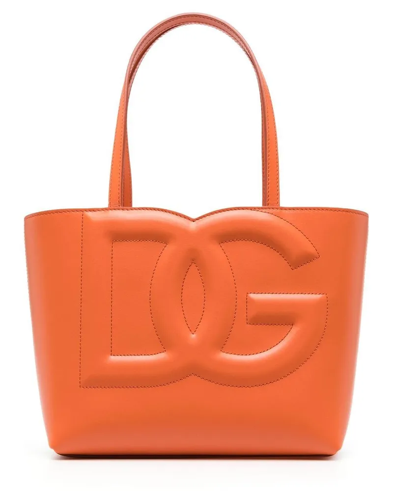 Dolce & Gabbana Kleiner DG Shopper mit Logo - Orange Orange