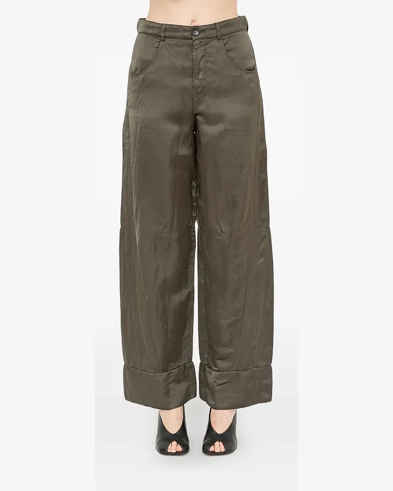 Andrea Ya'aqov high-cuff trousers - Braun Braun