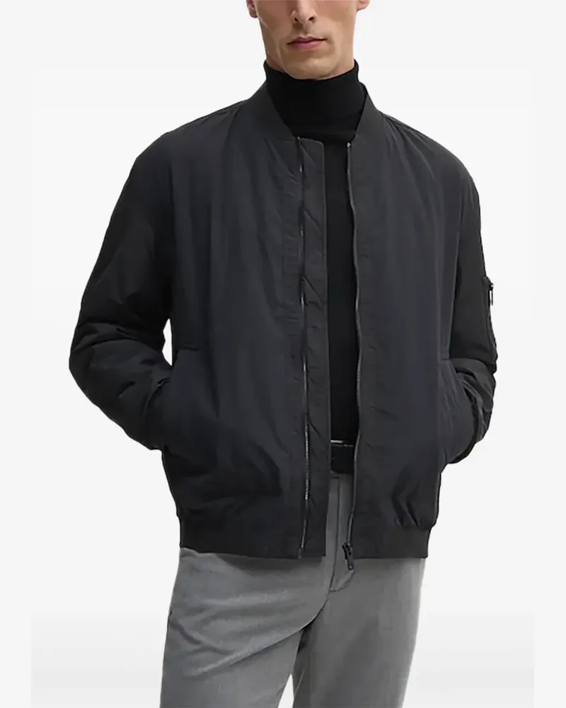 HUGO BOSS Bomberjacke mit Reißverschluss - Schwarz Schwarz