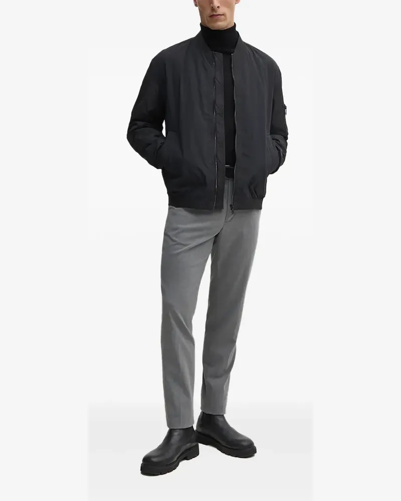 HUGO BOSS Bomberjacke mit Reißverschluss - Schwarz Schwarz