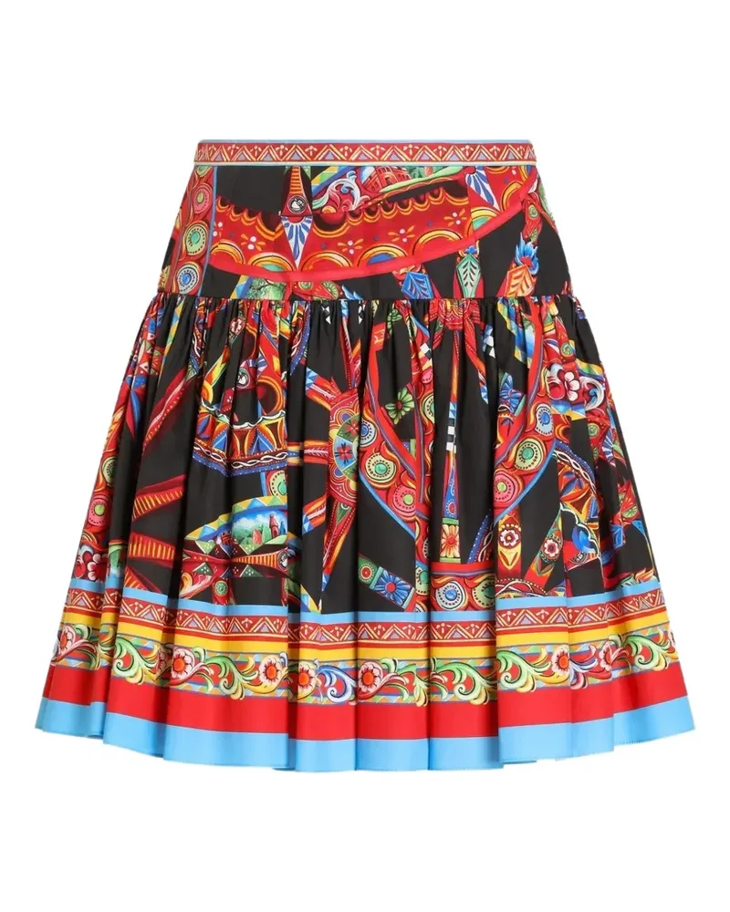 Dolce & Gabbana Minirock mit Carretto-Print - Schwarz Schwarz