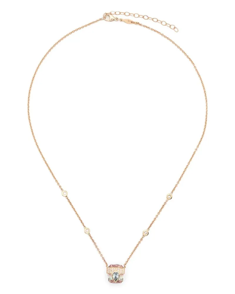 Jacquie Aiche 14kt Gelbgoldhalskette mit Diamant und Turmalin Gold