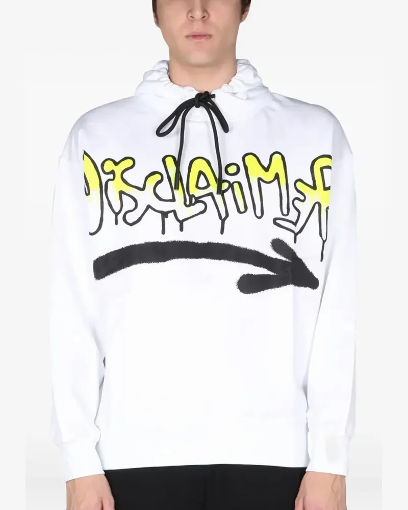 DISCLAIMER Hoodie mit Kordelzug - Weiß Weiß