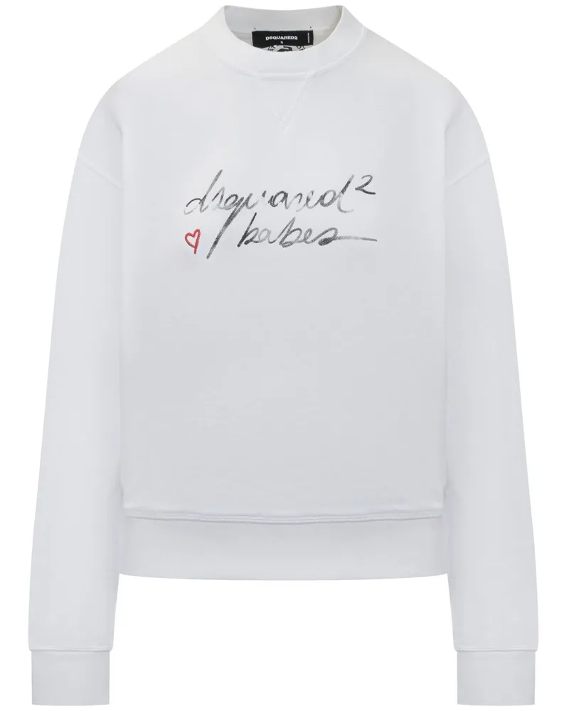 Dsquared2 Sweatshirt mit Print - Weiß Weiß