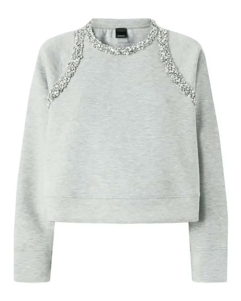 Pinko Sweatshirt mit verziertem Ausschnitt - Grau Grau