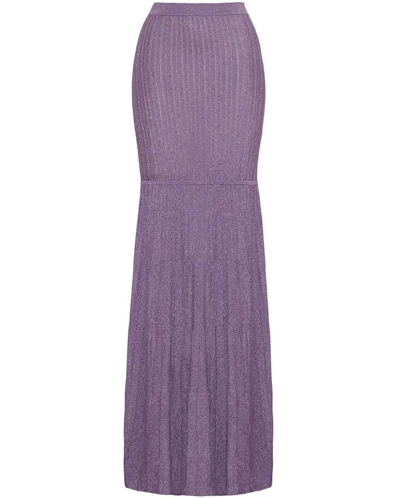 Adam Lippes Gestrickter Maxirock - Violett Violett