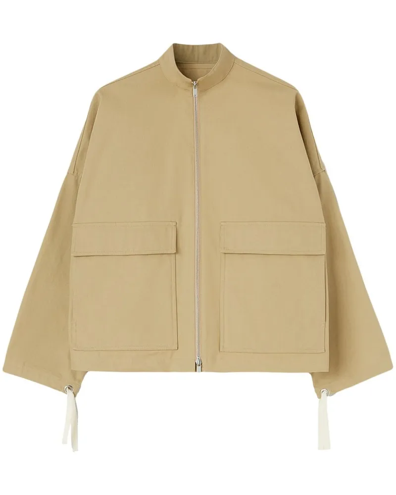 Jil Sander Jacke mit Logo-Applikation - Braun Braun
