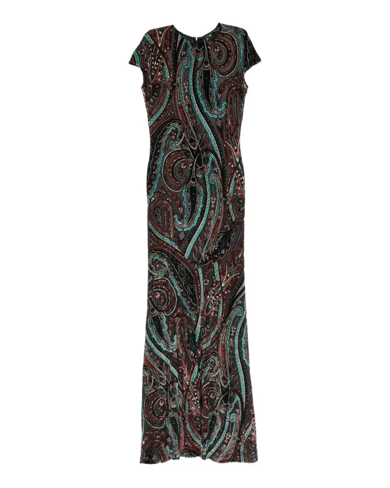 Etro Maxikleid mit Paisley-Print - Grün Grün