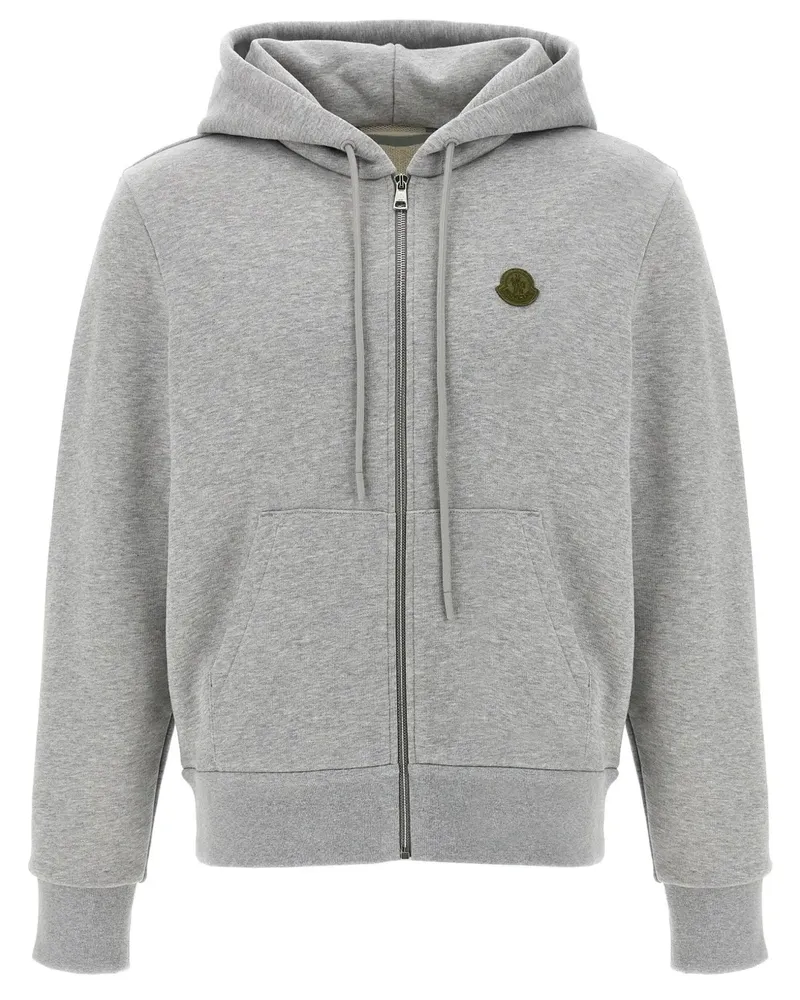Moncler Hoodie mit Logo - Grau Grau