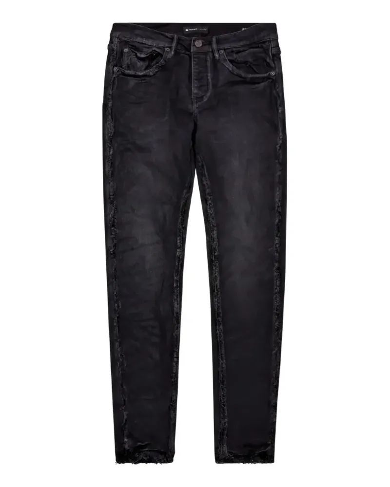 PURPLE BRAND Ausgefranste Inside Out Jeans - Schwarz Schwarz