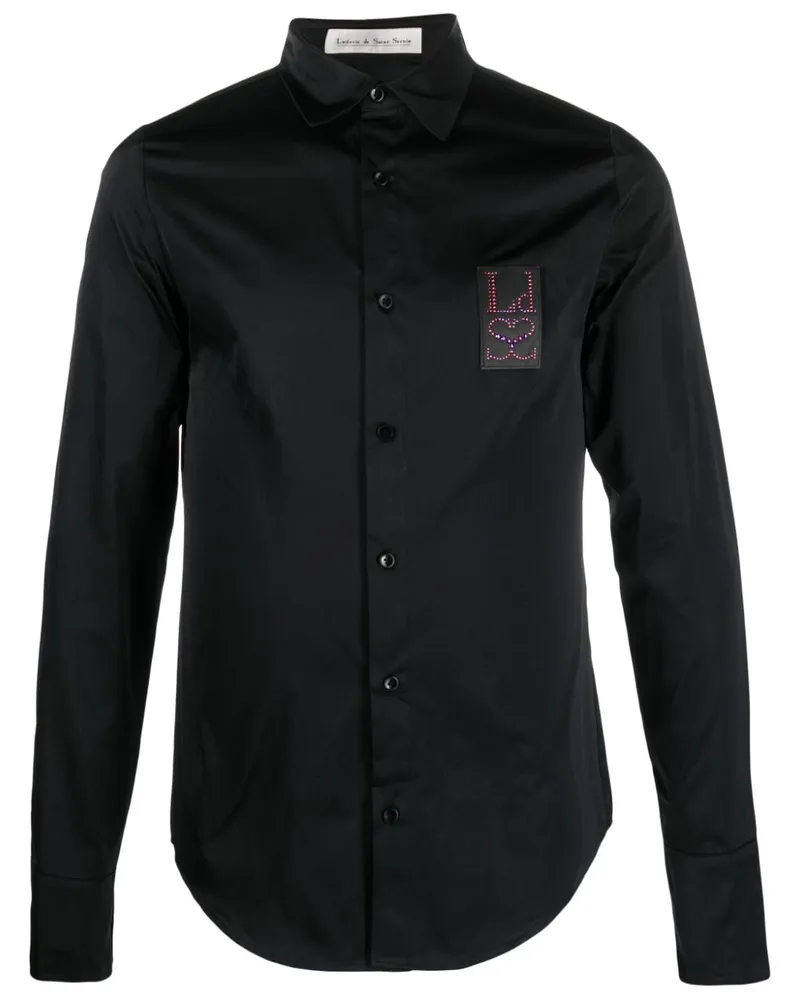 Ludovic de Saint Sernin Hemd mit Kristallen - Schwarz Schwarz
