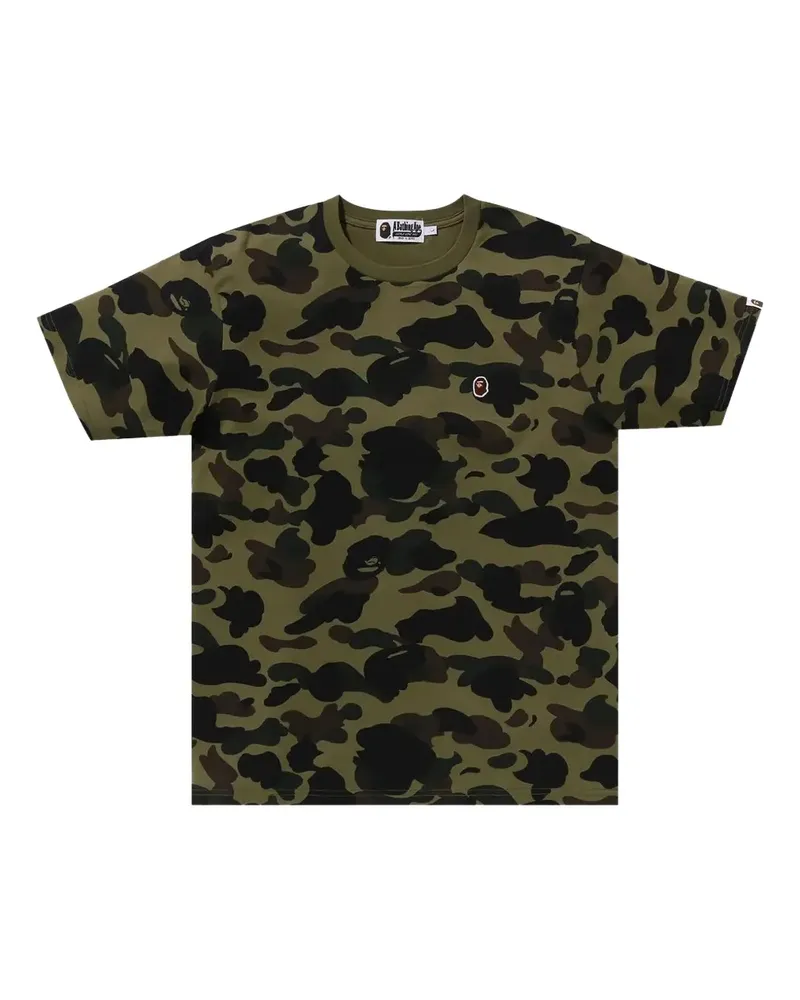 BAPE T-Shirt mit Camouflage-Print - Grün Grün