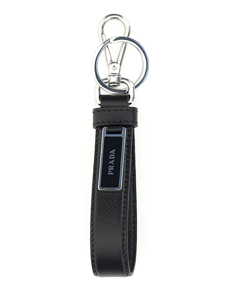 Prada Schlüsselanhänger aus Leder - Schwarz Schwarz