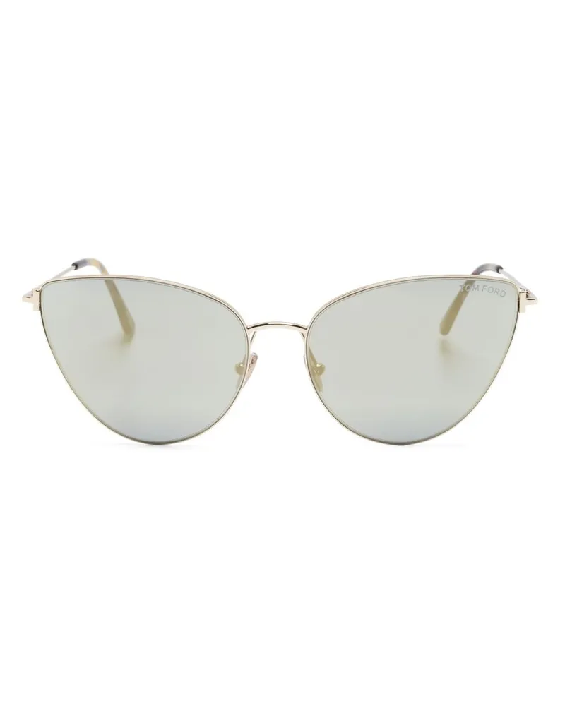 Tom Ford Sonnenbrille mit Oversized-Gestell - Gold Gold