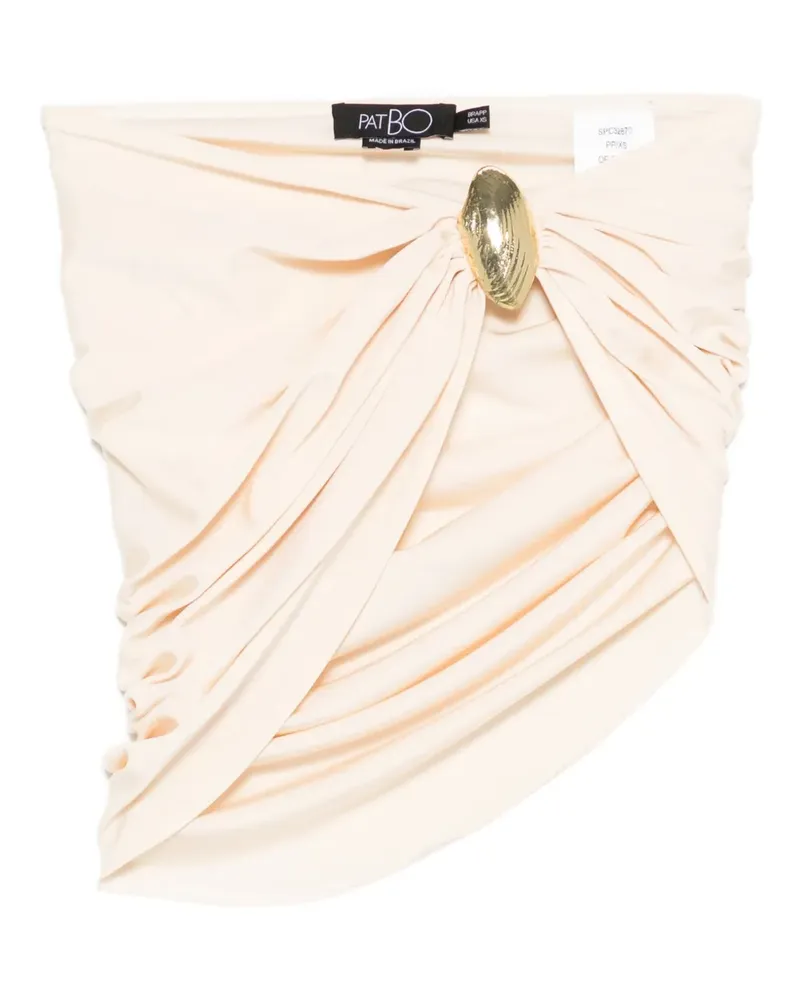 Pat Bo shell-embellishment maxi skirt - Nude Nude