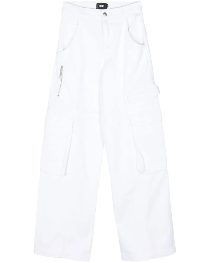 GCDS Hose mit Logo - Weiß Weiß
