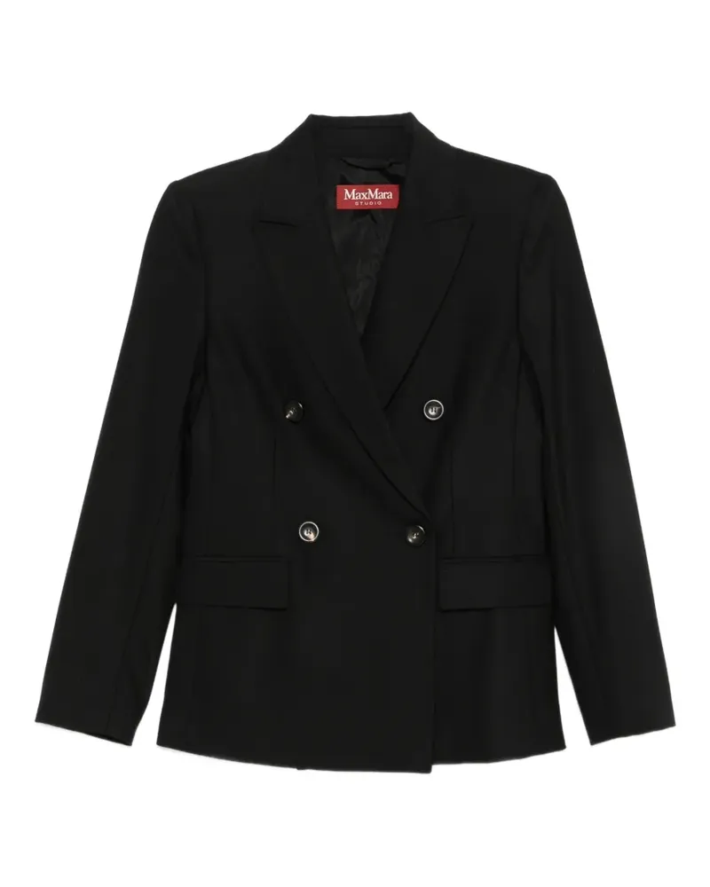 Max Mara Klassische Cabanjacke - Schwarz Schwarz