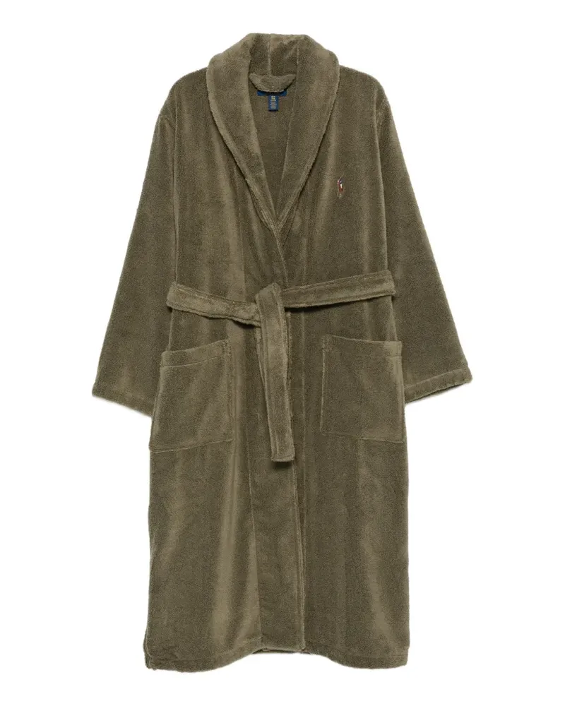 Ralph Lauren Bademantel mit Logo-Stickerei und Gürtel - Grün Grün