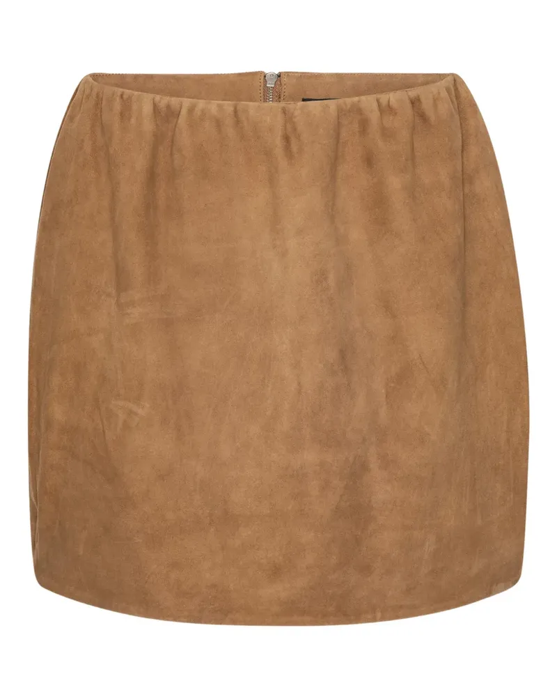 ROTATE Birger Christensen Wildleder-Minirock - Braun Braun