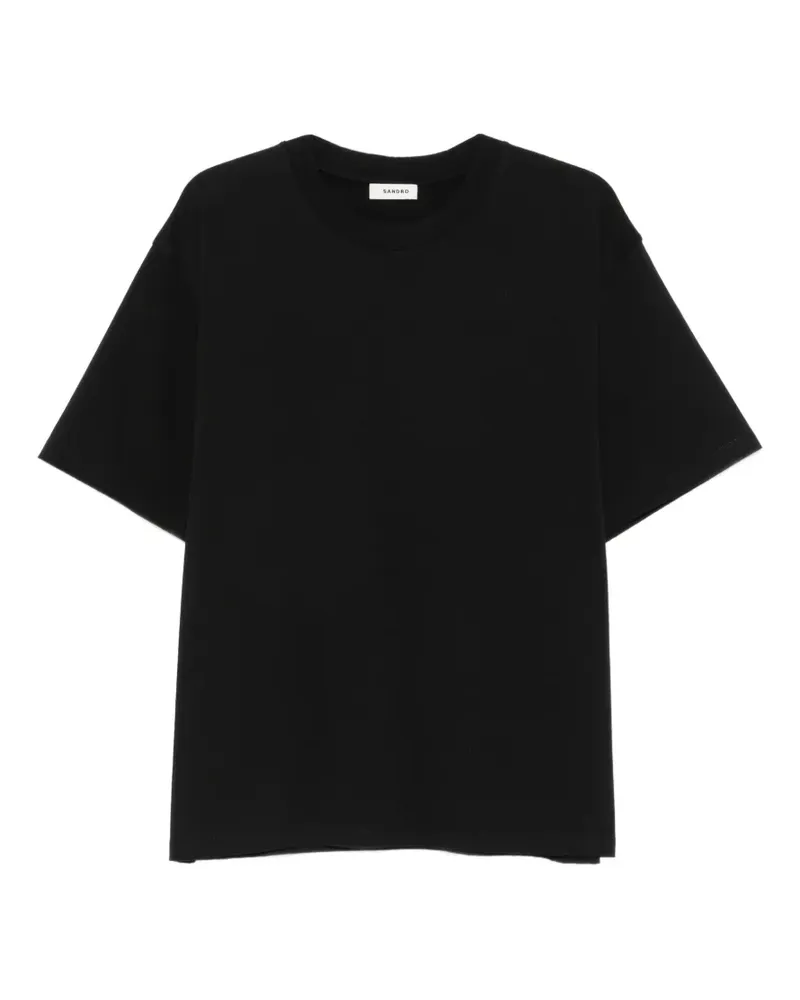 Sandro T-Shirt im Oversized-Look - Schwarz Schwarz