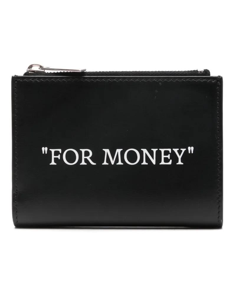 OFF-WHITE Portemonnaie mit Slogan-Print - Schwarz Schwarz