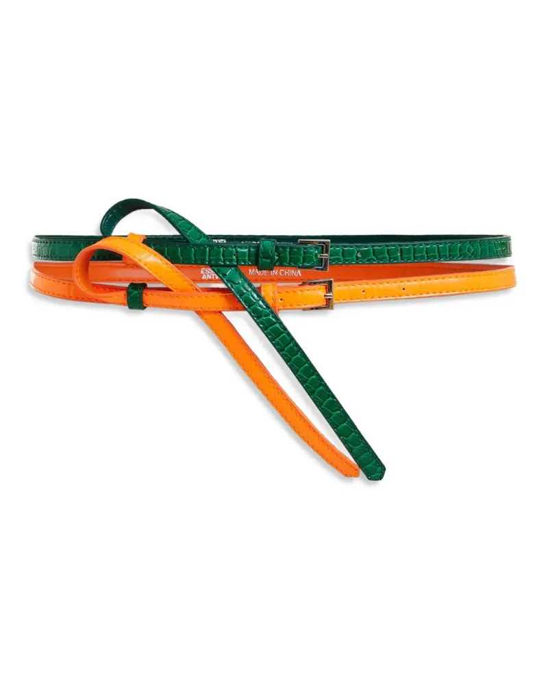 Essentiel Gürtel in Colour-Block-Optik - Grün Grün