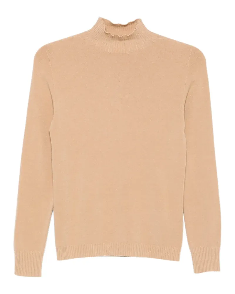 Ermanno Scervino Stehkragen-Pullover mit geripptem Besatz - Nude Nude