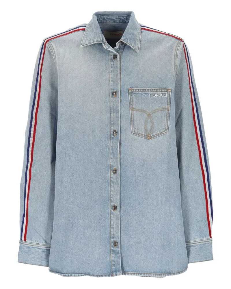 Fiorucci Gestreiftes Hemd mit Tasche - Blau Blau