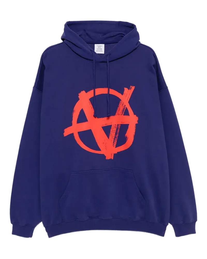 VETEMENTS Hoodie mit grafischem Print - Blau Blau